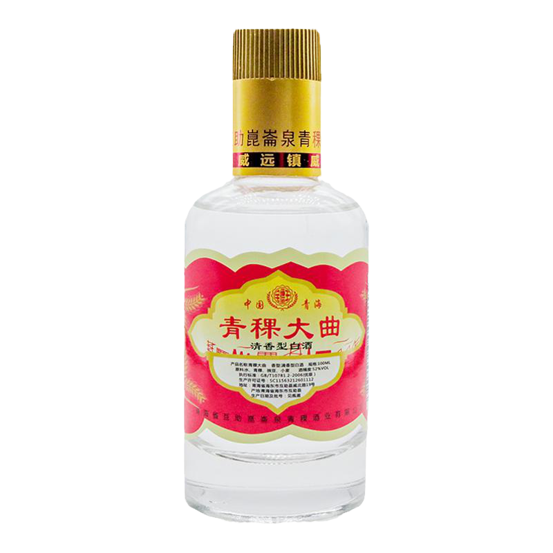  宝德丰 清香型 青稞原浆白酒  52%Vol. 包装 100ml