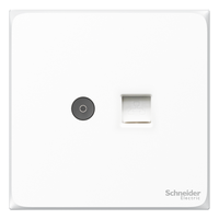 Schneider Electric 施耐德电气 皓呈系列 A3T32TVRJ5_WE_C1 电视+超五类电脑插座 奶油白