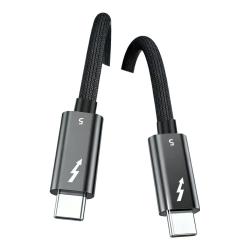 石加 雷电5全功能typec数据线 快充线80G 双头充电线视频线pd240w 1米