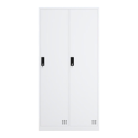 金经金属 钢制更衣柜铁皮柜员工柜寄存包柜储物柜暖白二门更衣柜