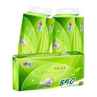 【8提】心相印无芯卷纸茶语丝享系列四层加厚850克40卷家用卫生纸