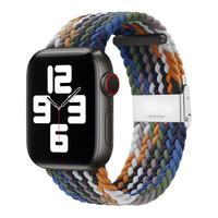 Hi－RiCE 适用apple watch9/8/7表带单圈编织彩虹尼龙iwatch6/5/4/3/se代苹果s7手表带40/44mm运动硅胶男女配件s6/s5夏