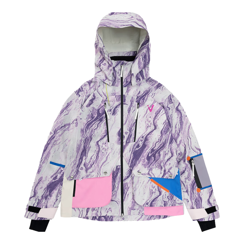 Vector3L加棉开襟滑雪服上衣男女防风防水保暖户外运动单双板滑雪外套 雾岚紫 S