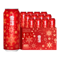雪花 节庆红罐啤酒 500ml*12听