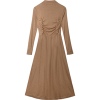 谜秀法式复古格子小香风套装2025春秋高级感气质连衣裙两件套 卡其色半身裙 S