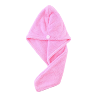 左岸春天干发帽柔软强吸水干发帽珊瑚绒速干毛巾包头巾成人加厚柔软干发巾 干发帽纯粉
