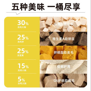 COCS宠物零食五拼冻干桶冻干猫零食狗零食鸡肝鸭鸡小胸混合营养冻干桶