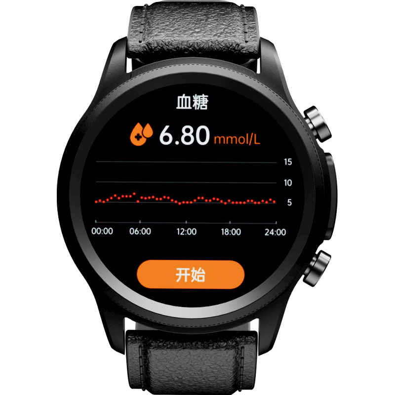 dido E10 eSIM智能手表 1.3英寸 黑色表壳 黑色硅胶+TPU表带（血压、血氧、ECG）