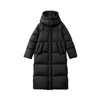 初棉90白鹅绒小火炉冰岛羽绒服 经典黑 S