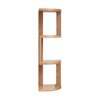 源氏木语 实木置物架 原木色桌面转角置物书架