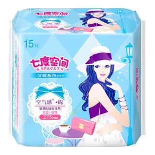 七度空间 优雅系列丝柔超薄夜用卫生巾