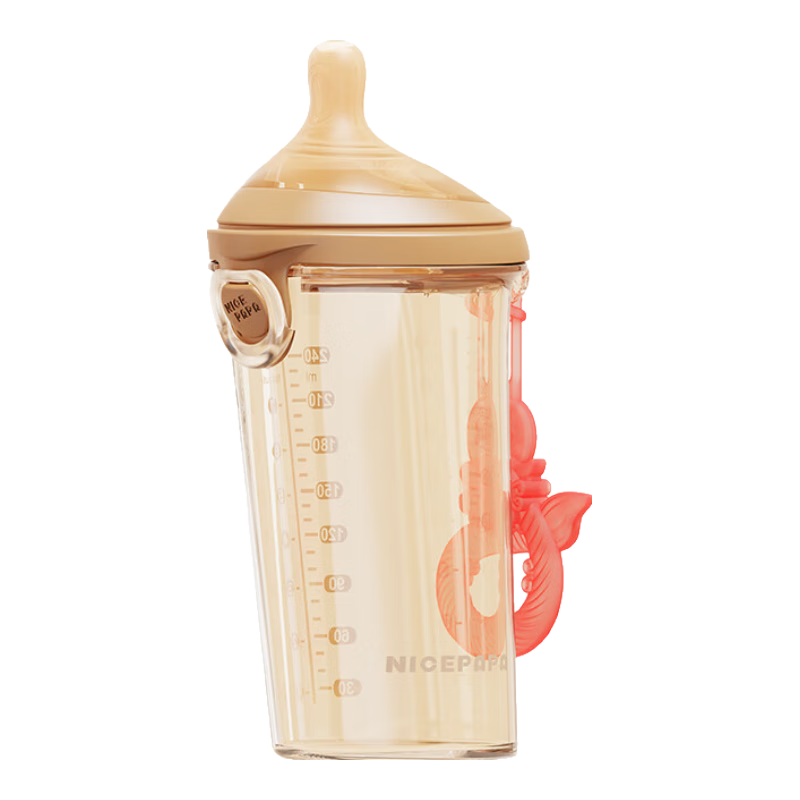  Nice Papa/奶爸爸 防胀气 婴儿奶瓶+奶粉袋  3-7个月 240ml