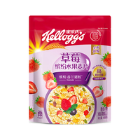 家乐氏 缤纷水果燕麦片早餐速食即食代餐食品谷兰诺拉冲饮谷物饱腹 草莓味400g（水果麦片中份装）
