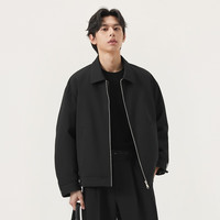 gxgjeans 【限时五折】 美式基础宽松行政翻领夹克 黑色