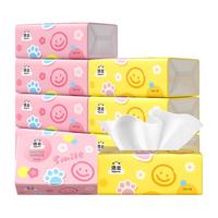 洁云伊甸园亲柔绒触感抽纸立体压花3层100抽6包/提面巾纸亲肤家用装 立体压花3层100抽6包*1提