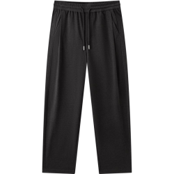 gxgjeans 【限时五折】 美式简约基础宽松直筒休闲长裤 黑灰色