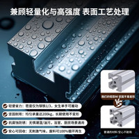 赛杉铝型材货架置物架多层落地收纳架家用阳台储物工业风框架展示架子 【