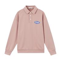 美特斯邦威 春季卫衣男热销单品时尚polo翻领三粒扣宽松长袖男士卫衣