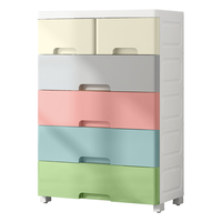 纳份爱特大号加厚抽屉式收纳柜子塑料宝宝衣柜儿童玩具整理箱衣物储物柜 60宽马卡龙【店长力荐】 六层