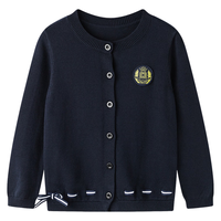 马骑顿（MQD）男女款长袖线衫秋冬款儿童针织衫毛衣 藏青1 135