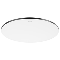 TCL 照明卧室灯led吸顶灯客厅灯餐厅现代简约超薄灯具儿童房灯饰中山 墨云24瓦三色38CM适合10-16平