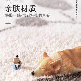 KAYE卧室床边毯 ins高级感轻奢简约地毯房间床下床前垫子客厅加厚地毯 FYR-圆圆圈 A款 100X160cm