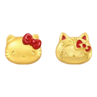 石光年轮黄金蝴蝶结kitty猫足金999九尾狐凯蒂猫转运珠手链节 足金九尾狐kitty猫转运珠+调节手绳