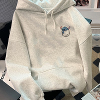 美式女士连帽卫衣2025欧货女装春秋冬季加绒oversize外套 106（口袋史迪仔） M