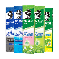 DARLIE 好来 原黑人)牙膏茶倍健超白竹炭苏打牙膏清新口气家庭薄荷