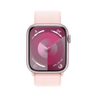 Apple 苹果 Watch Series 9 智能手表 GPS+蜂窝网络款 45mm 粉色铝金属表壳 粉色回环式运动表带 MRPF3CH/A