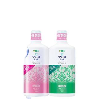LION 狮王 齿力佳系列 0酒精酵素漱口水套装 (百花薄荷450ml+鲜果薄荷450ml)