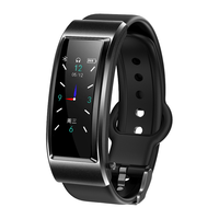 彬格 智能通话手环男女蓝牙耳机二合一听歌多功能血压心率健康计步腕表适用苹果安卓米OPPO手机通用 黑框黑胶带