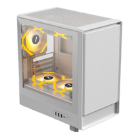 金河田(Golden field)简誉 极 白宽体台式电脑主机箱 全兼容240水冷/兼容M-ATX主板/180mmCPU散热器限高/7风扇位/USB3.0 极 白 MATX/240水冷