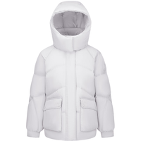 波司登(BOSIDENG)秋冬季短款羽绒服女款90绒三防宽松显瘦连帽保暖外套B40145902XS 莲雾灰8984 L 170/92A 体重约130-150斤