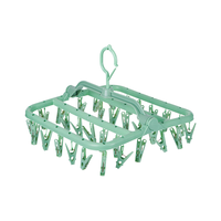 H&3 可折叠挂钩夹子家用阳台多功能无痕挂衣晒袜子内衣架晾衣架