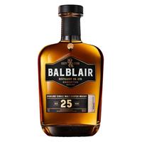 御玖轩 巴布莱尔12/15/18/25年苏格兰单一麦芽威士忌（Balblair） 原装进口洋酒 巴布莱尔25年