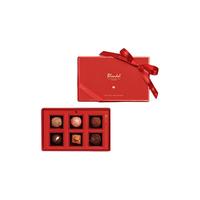 BLONDEL布隆德 松露形巧克力喜悦礼盒6颗装礼盒零食婚庆喜糖 胭脂红