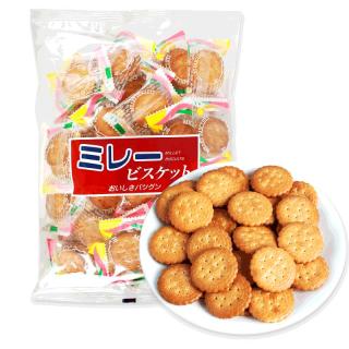 平野米勒 日式小圆韧性饼干薄脆饼干儿童休闲零食喜饼145g