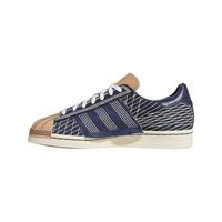 adidas/阿迪达斯 男女经典贝壳头板鞋 深牛仔蓝/棕色/白 42.5