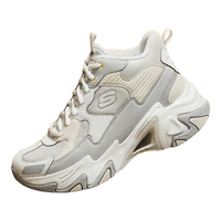 斯凯奇Skechers冬季机甲鞋女中高帮鞋老爹鞋加绒运动鞋