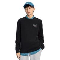 特步（XTEP）卫衣男春季运动百搭上衣休闲套头衫男装 正黑色 S