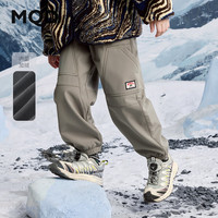 马骑顿（MQD）MQD冬季男大童潮酷学院风保暖百搭休闲裤 炭灰 140