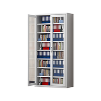 ZHONGWEI 中伟 文件柜资料柜办公柜书柜钢制铁皮柜档案柜储物柜通体玻璃文件柜升级款