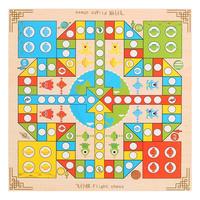 飞行棋探险棋儿童木制多功能游戏棋类二合一冒险益智玩具桌游