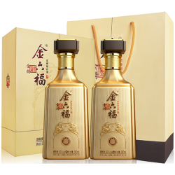 金六福 金韵兼香型白酒50.8度500mL白酒礼盒2瓶装纯粮酒中秋送礼名酒礼盒