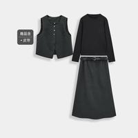 爱依服 【大码女装】2025秋冬韩版成熟通勤气质上下套长裙