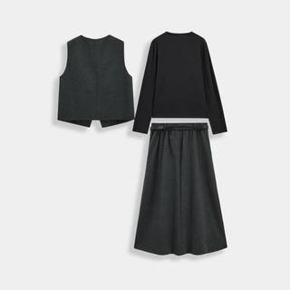 爱依服 【大码女装】2025秋冬韩版成熟通勤气质上下套长裙