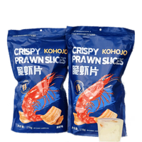 KOHOJO 脆虾片虾条薯片鲜虾片味网红膨化零食下午茶小吃巨型虾片 1袋