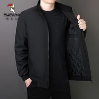 啄木鸟 TUCANO男士外套秋冬加绒加厚中老年保暖棉服大码休闲立领夹克棉衣男