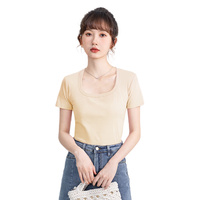 JEANSWEST 真维斯 短袖t恤女装夏季短款休闲上衣服紧身
